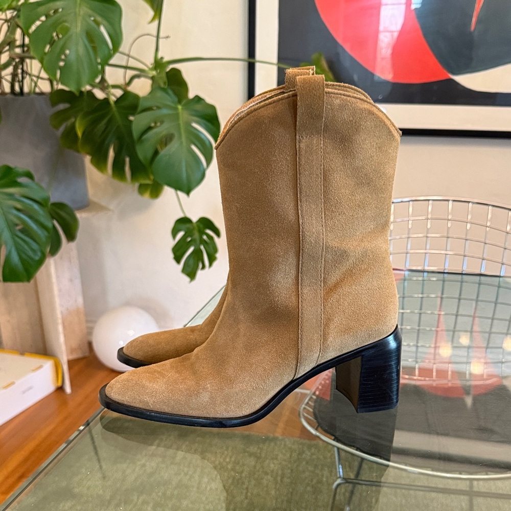 Everlane Tan Suede Ankle Boots